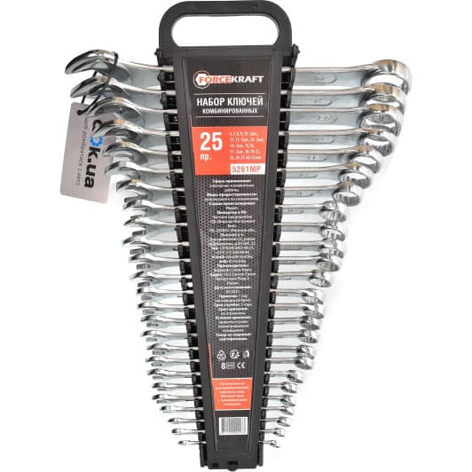 Набір ключів ріжково-накидних Forcekraft FK-5261MP 6-32 мм 25 шт