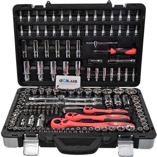 Набір торцевих головок та компонентів Intertool ET-7151 1/2", 3/8", 1/4" (151 пр.)