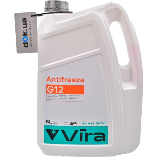 VIRA G12 червоний -40 °C, 5 л (VI0041) готовий антифриз