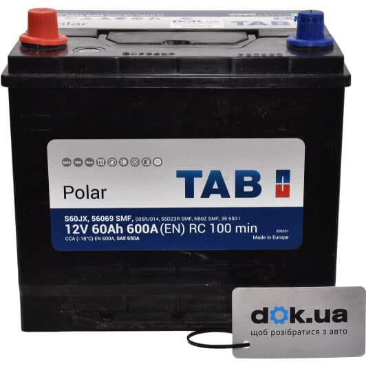 Аккумулятор TAB 6 CT-60-L Polar S JIS 246960