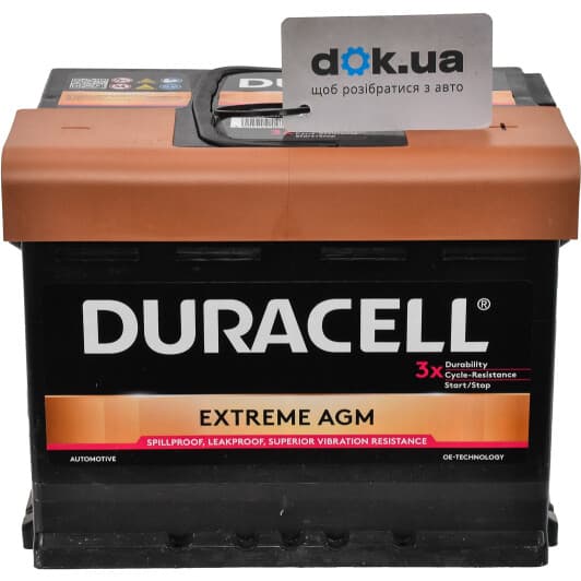 Аккумулятор Duracell 6 CT-60-R Extreme AGM DE60AGM