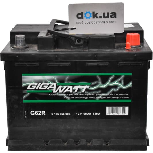 Аккумулятор Gigawatt 6 CT-60-R 0185756008