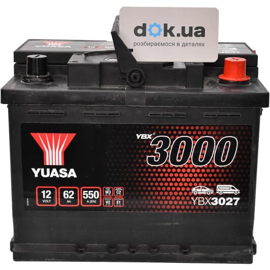 Аккумулятор Yuasa 6 CT-60-R YBX 3000 YBX3027