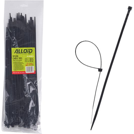 Стяжка Alloid PC-48300B 300 мм 4,8 мм 100 шт