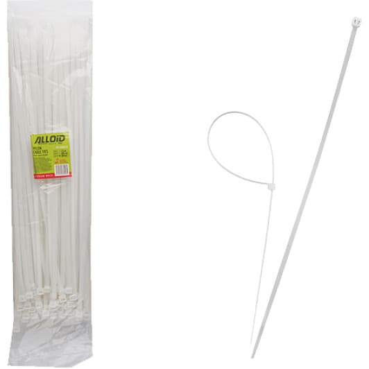 Стяжка Alloid PC-76500W 500 мм 7,6 мм 100 шт