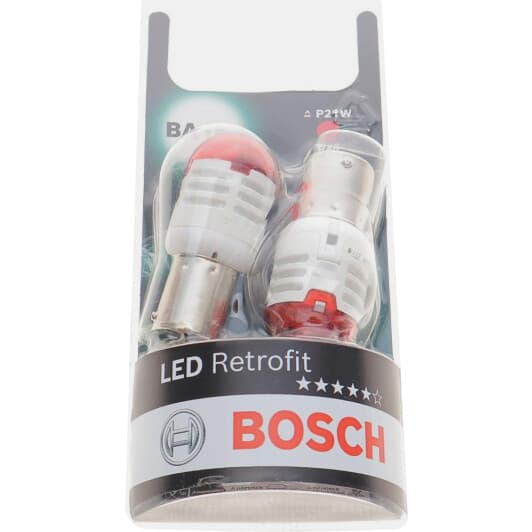 Автолампа Bosch Retrofit LED P21W BA15s 1,75 W червона 1987301529