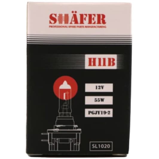 Автолампа Shafer H11B PGJY19-2 55 W прозора SL10041