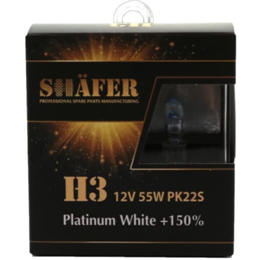 Автолампа Shafer Platinum White +150% H3 PK22s 55 W прозора SL3003P