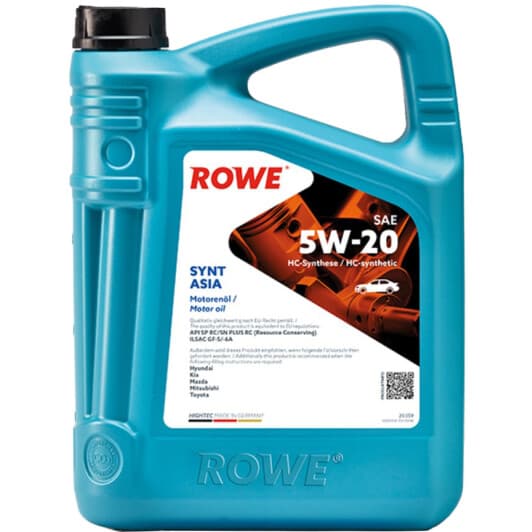 Rowe Synt Asia 5W-20 (5 л) моторное масло