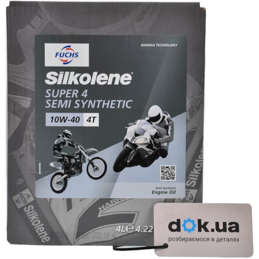 4T Fuchs Silkolene Super 4 10W-40, 4 л (601383625) моторна олива 4T
