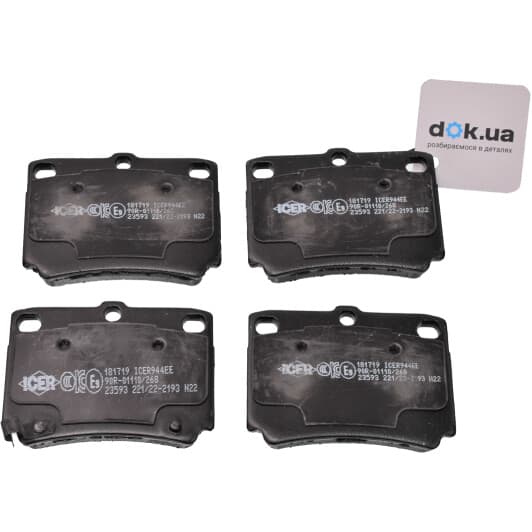 181719 Icer Гальмівні колодки
