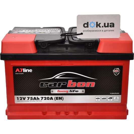 Аккумулятор Carbon 6 CT-75-R Long Life CRB75-00L