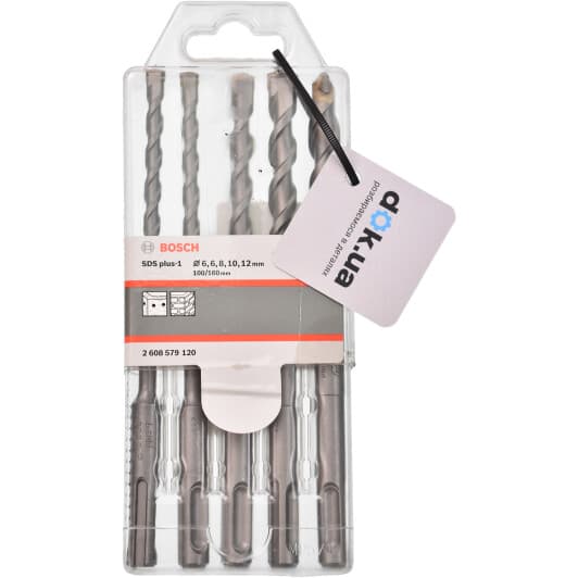 Набір бурів Bosch 2608579120 спіральних по цеглі та бетону 6-12 мм 5 шт.
