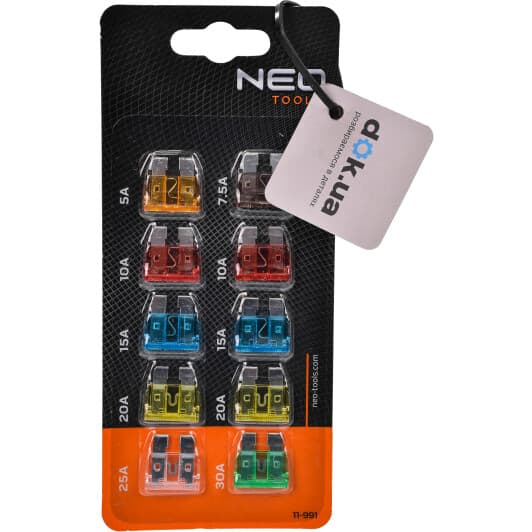 Набір запобіжників Neo Tools 11-991 FT midi (normal) 10 шт.
