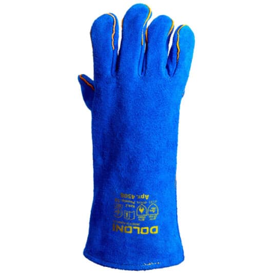 Краги Doloni D-Flame шкіряні (спилок) фіолетові