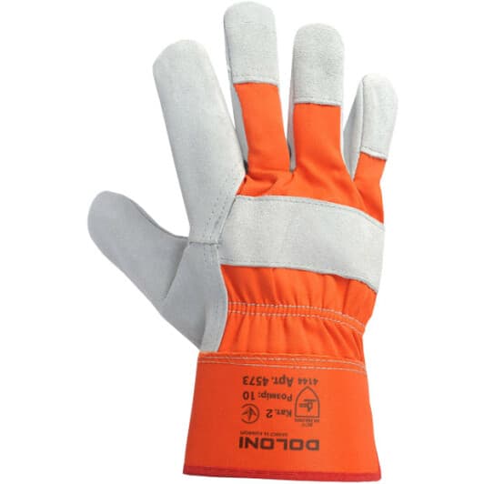 Перчатки рабочие Doloni D-POWER кожаные (спилок) белые