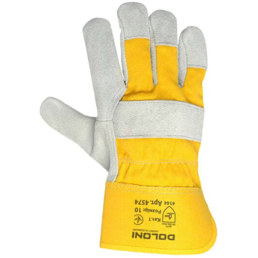 Рукавички робочі Doloni шкіряні (спилок) жовті