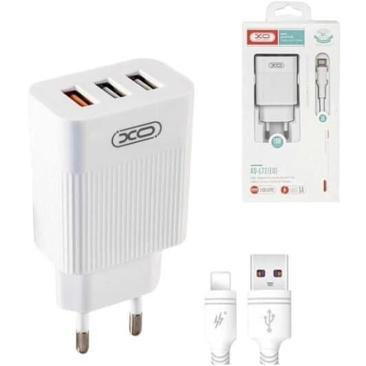 Мережевий зарядний пристрій XO XOL72IWH 18 Вт