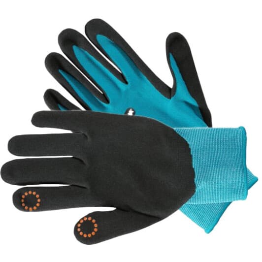 Перчатки рабочие Gardena Oeko-Tex полиэстеровые с нитриловым покрытием голубые