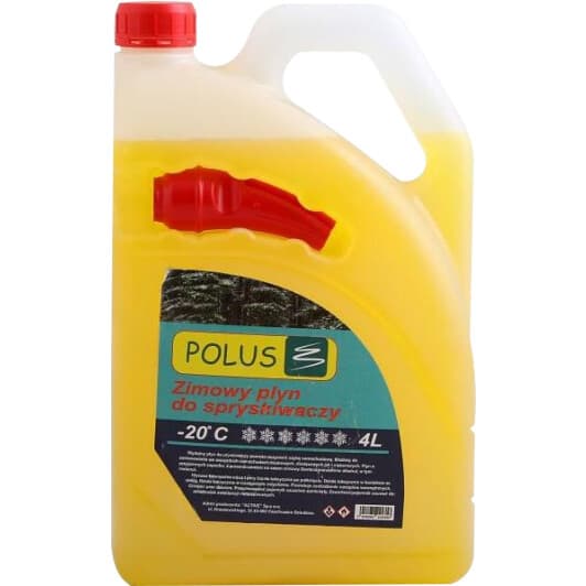 Омыватель стекла Полюс Желтый (с лейкой) зимний -20°С (4 л)