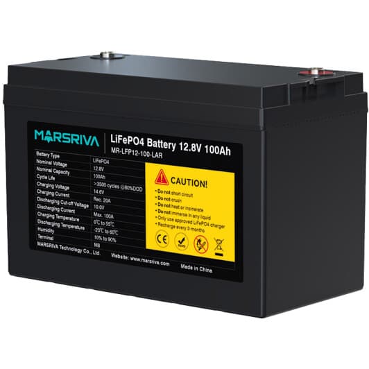Аккумулятор для ИБП Marsriva MR-LFP12-9-LAR MR-LFP12-100-LAR 100 Ач 12.8 V