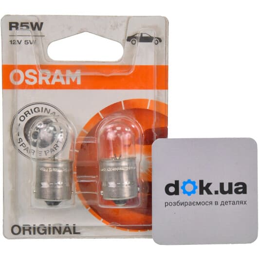 Автолампа Osram Original R5W BA15s 5 W прозора 500702b
