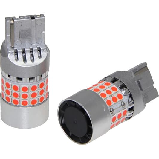 Автолампа QLine Canbus W21W W3x16d 28 W красная 34940