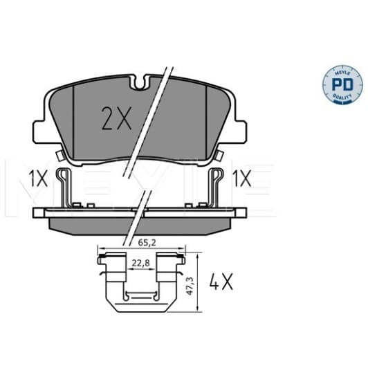 0252241817pd Meyle Гальмівні колодки для Hyundai H350