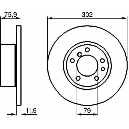 0 986 478 319 Bosch Тормозной диск для BMW 5 Series