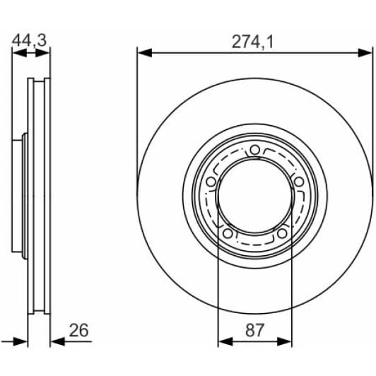0 986 479 S79 Bosch Тормозной диск