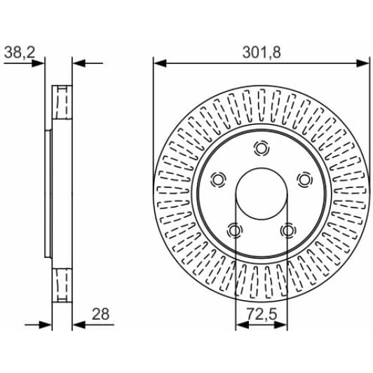 0 986 479 U45 Bosch Гальмівний диск