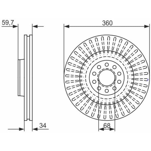 0 986 479 302 Bosch Тормозной диск