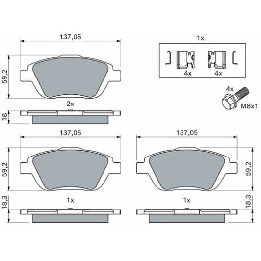 0 986 494 438 Bosch Тормозные колодки