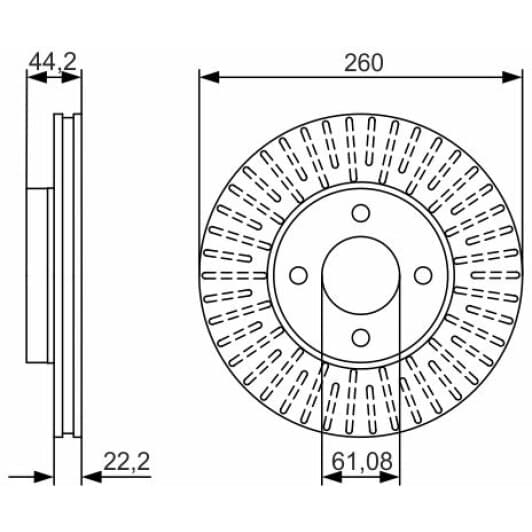 0 986 479 090 Bosch Гальмівний диск