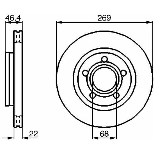 0 986 478 574 Bosch Гальмівний диск для Audi A8