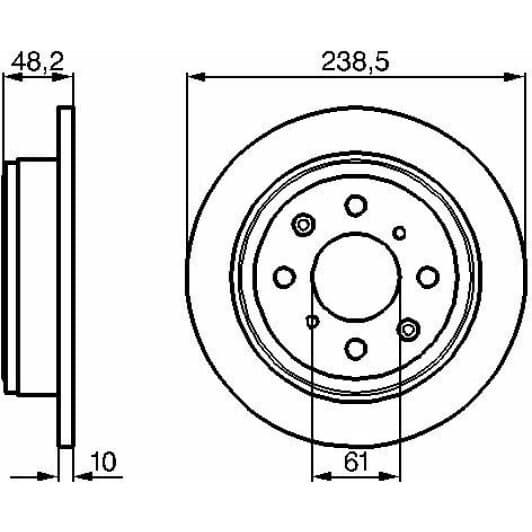 0 986 478 350 Bosch Гальмівний диск