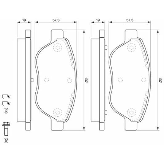 0 986 494 074 Bosch Тормозные колодки