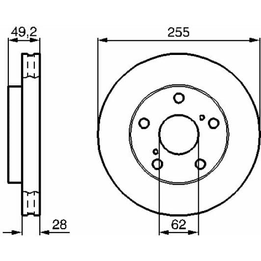 0 986 478 726 Bosch Гальмівний диск