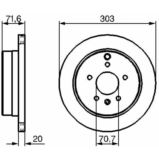 0 986 479 268 Bosch Тормозной диск