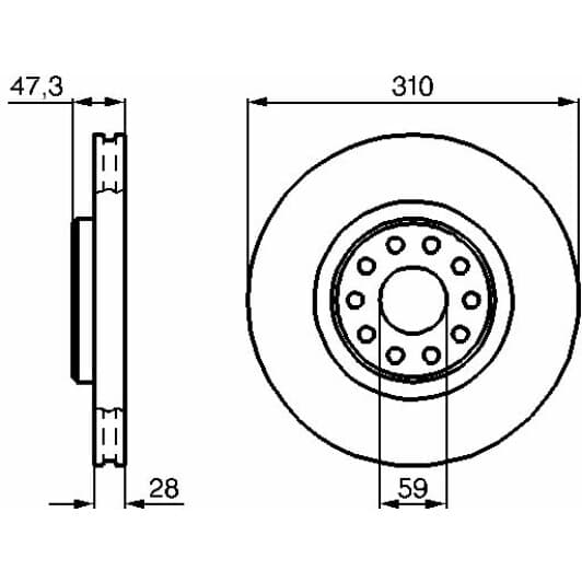 0 986 478 669 Bosch Тормозной диск