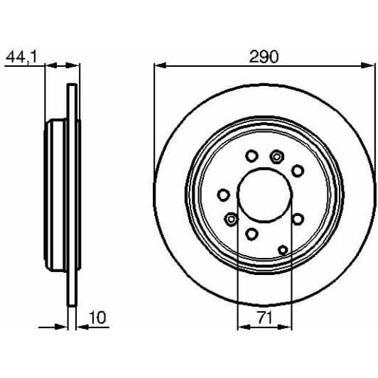 0 986 478 556 Bosch Гальмівний диск для Peugeot 605