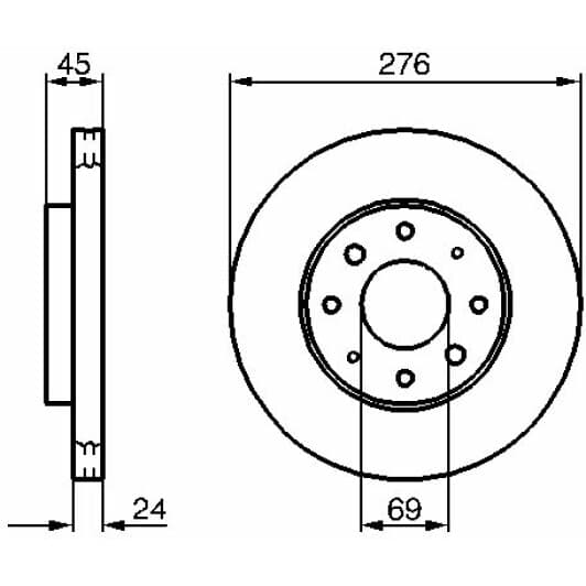 0 986 479 140 Bosch Гальмівний диск