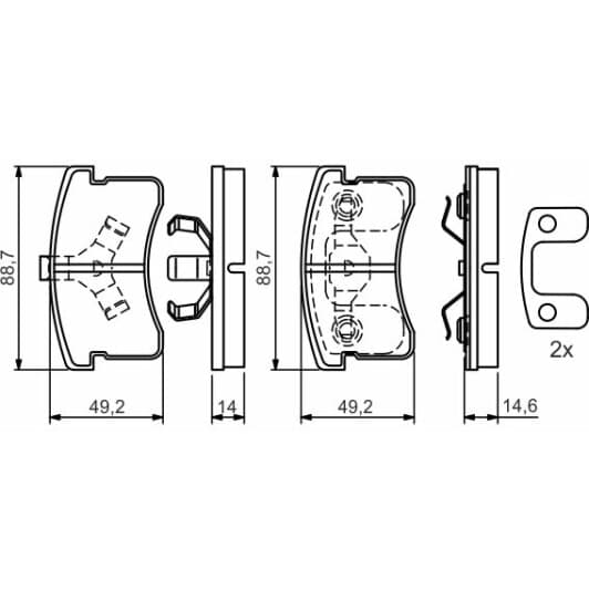 0 986 424 642 Bosch Тормозные колодки