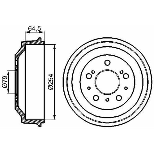 0 986 477 098 Bosch Гальмівний барабан