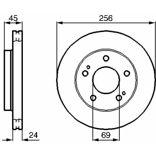 0 986 478 708 Bosch Тормозной диск