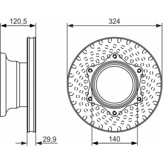 0 986 479 600 Bosch Гальмівний диск для Mercedes Vario