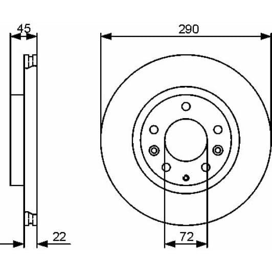 0 986 479 474 Bosch Тормозной диск для Mazda MX-5