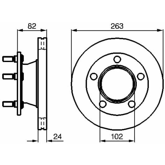 0 986 478 643 Bosch Гальмівний диск