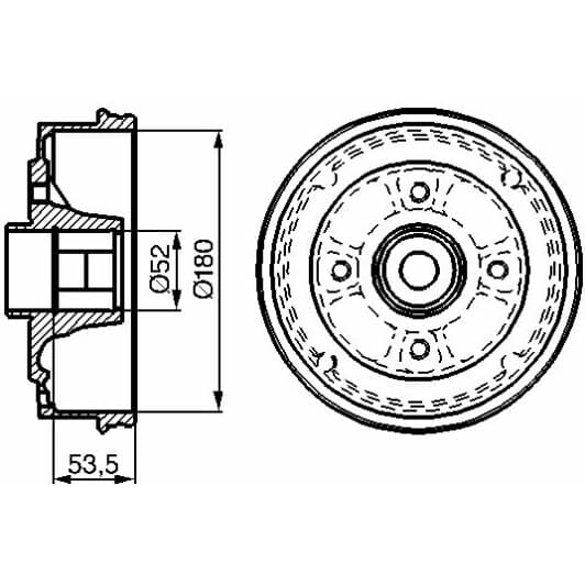 0 986 477 112 Bosch Гальмівний барабан