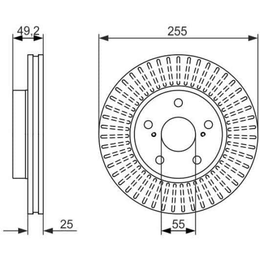 0 986 479 663 Bosch Тормозной диск